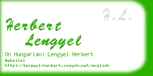 herbert lengyel business card